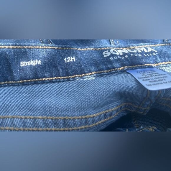 Kids Denim Jeans EPC Sonoma Straight Flexwear Size 12 H Adjustable Waistband - Picture 3 of 5